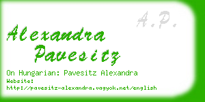 alexandra pavesitz business card